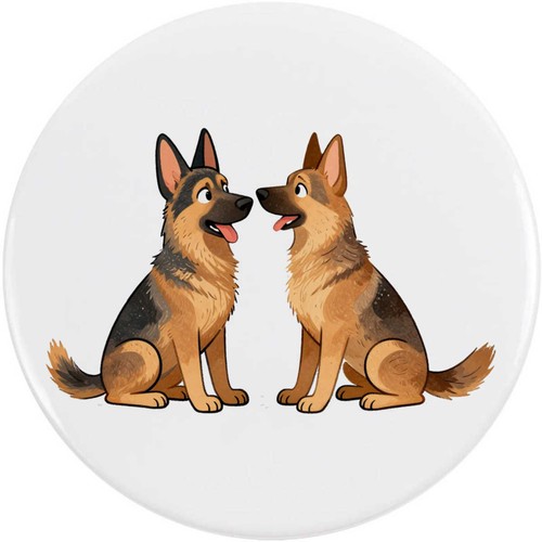 German shepherd pair button - shepherd,