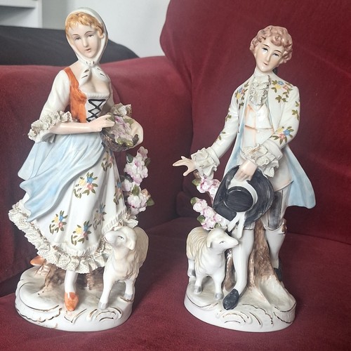 German porcelain figurine pair - porcelain,