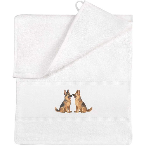 German shepherd pair flannel - 'german, pair'