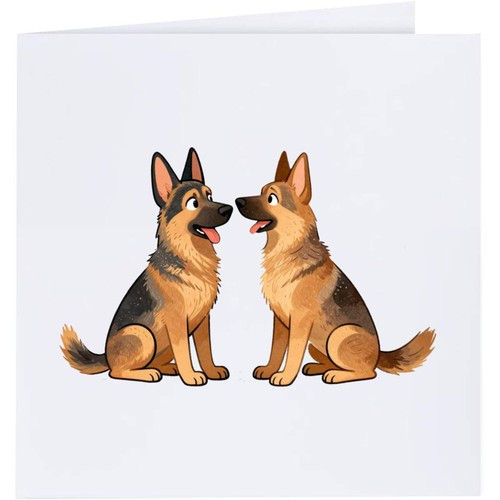 German shepherd pair - shepherd, pair'