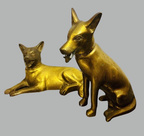 Pair antique large - of, heavy